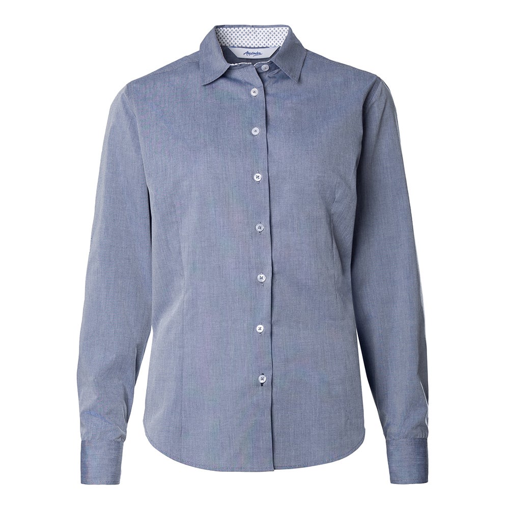 Womens Chambray Roll Up Sleeve Shirt