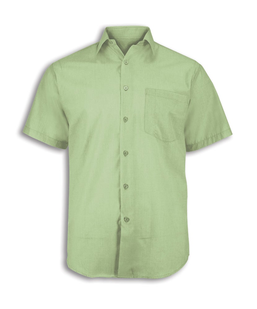 Men's woven colour short sleeved shirt