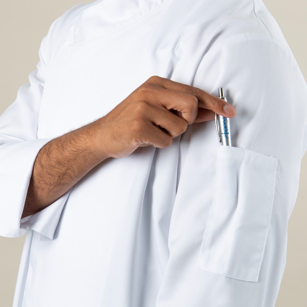 White Double Breasted Long Sleeve Chef Jacket