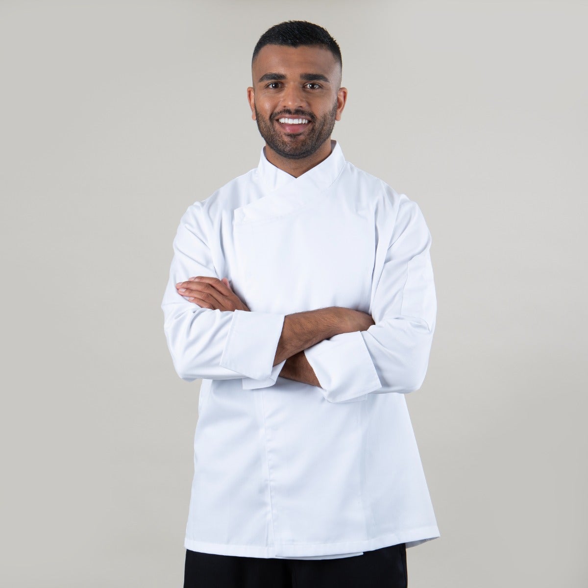 White Double Breasted Long Sleeve Chef Jacket