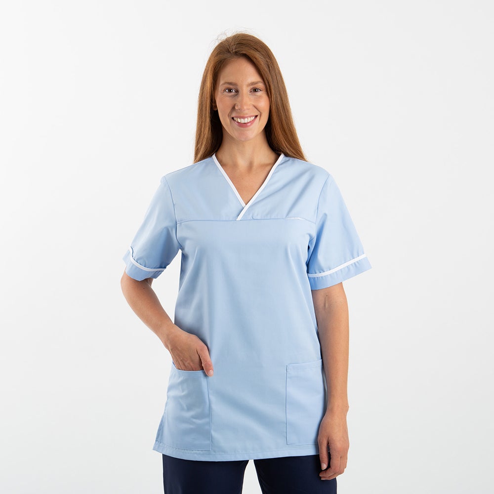 Women's Contrast Trim Scrub Tunic