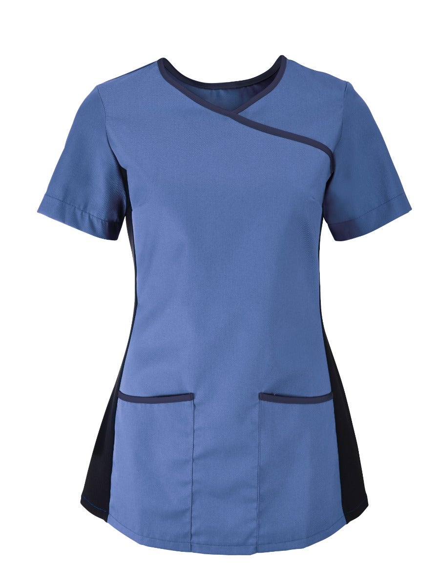 Metro Blue Women's Stretch Scrub Top