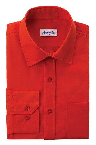 Red Easycare Mens Long Sleeve Shirt