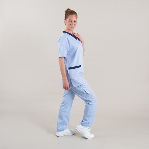 Pale Blue Tencel Eco Scrub Top (non-fitted)