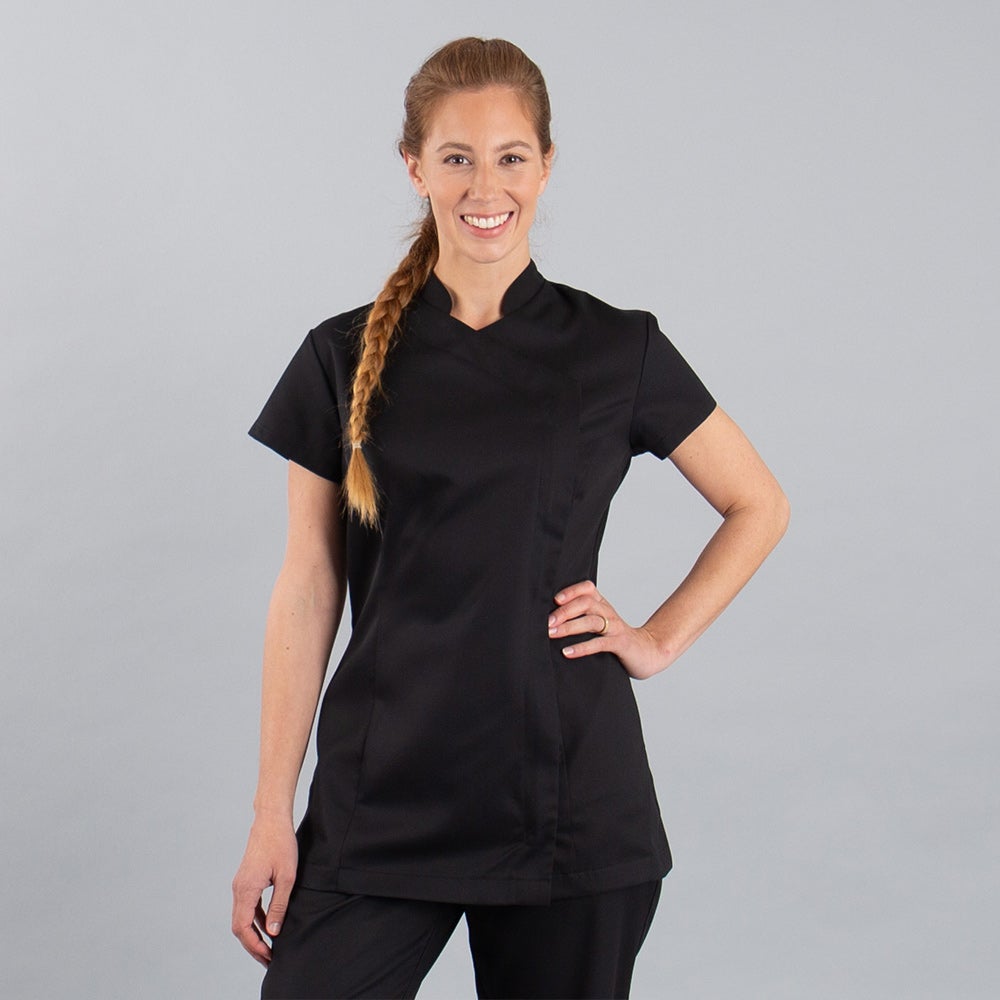 Black Breathable Asymmetric Tunic