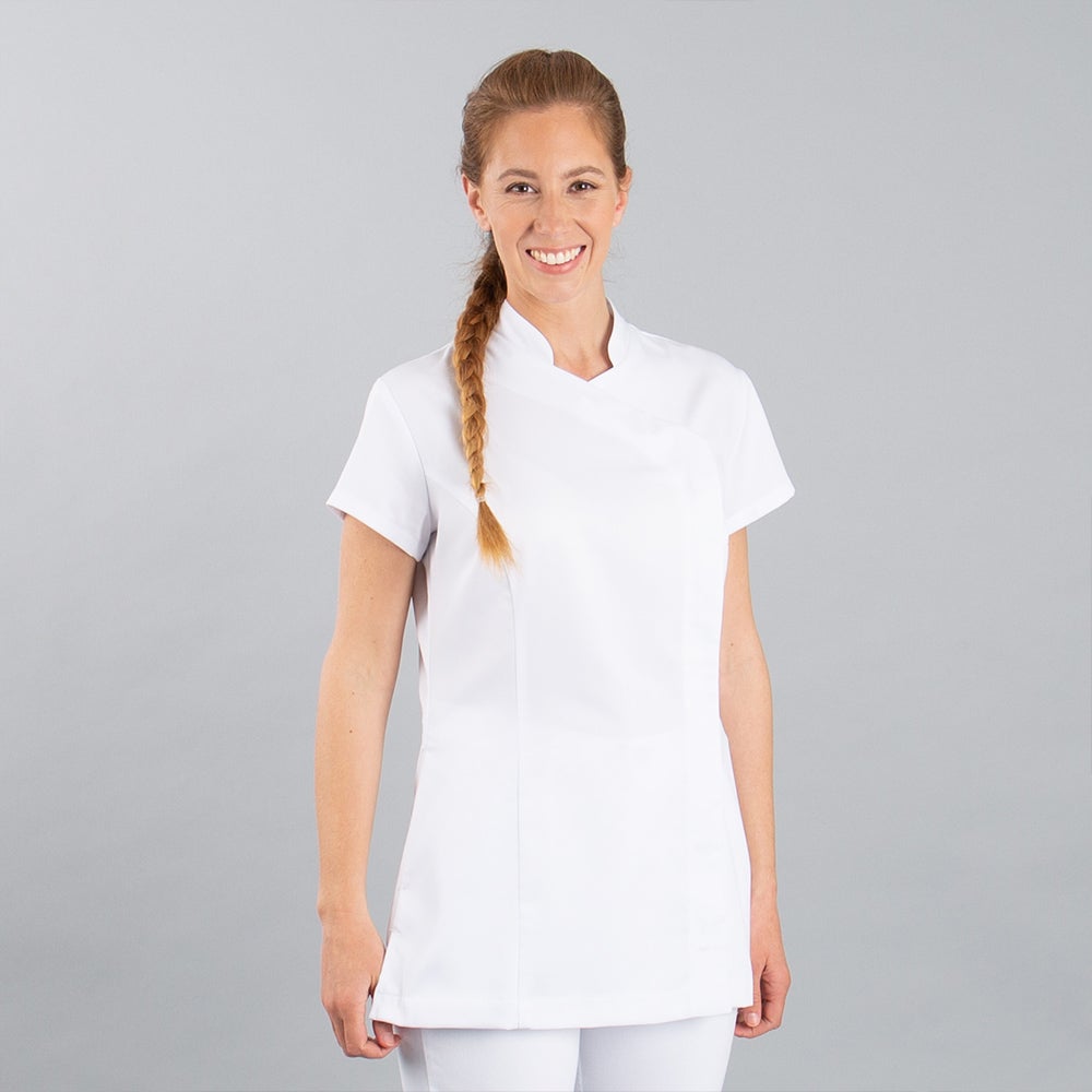 White Breathable Asymmetric Tunic